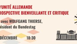 Mardi 8 décembre 2020 à 18h30 : Conférence avec Wolfgang Thierse (en ligne)