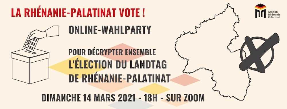 Dimanche 14 mars 2021 à 18h : Wahlparty (en ligne)