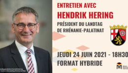Jeudi 24 juin 2021 à 18h30 : Entretien avec Hendrik Hering
