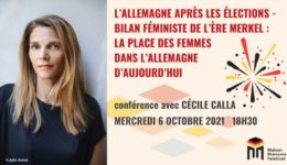 Mercredi 6 octobre 2021 à 18h30 : Conférence avec Cécile Calla