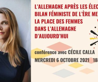 Mercredi 6 octobre 2021 à 18h30 : Conférence avec Cécile Calla