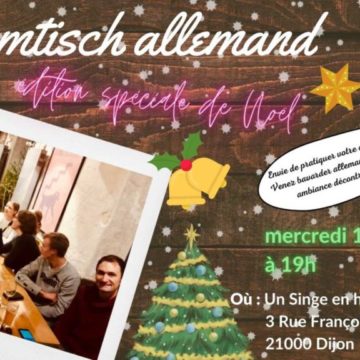 Mercredi 1er décembre 2021 à 19h : Stammtisch Allemand (édition spéciale Noël 2021)