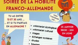 Mardi 25 janvier 2022 à 18h30 : Soirée de la mobilité (en ligne)