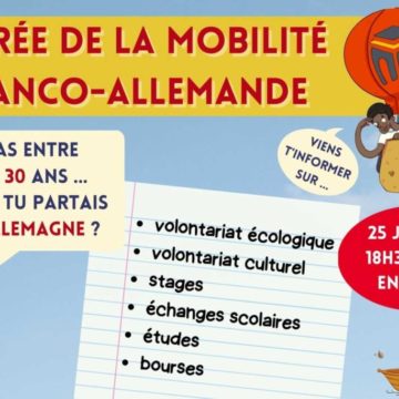 Mardi 25 janvier 2022 à 18h30 : Soirée de la mobilité (en ligne)