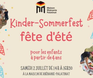 Samedi 2 juillet 2022 à 14h : Kinder-Sommerfest