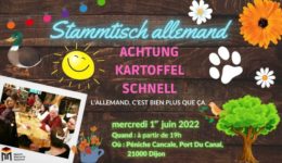 Mercredi 1er juin 2022 à 19h : Stammtisch Allemand #9