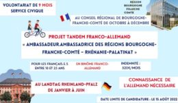 Projet tandem “Ambassadeur.Ambassadrice des régions Bourgogne-Franche-Comté – Rhénanie-Palatinat”