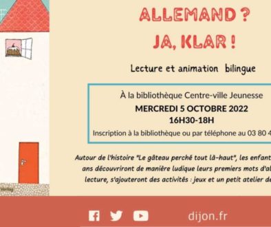 Mercredi 5 octobre 2022 de 16h30 à 18h : Lecture et animation bilingue