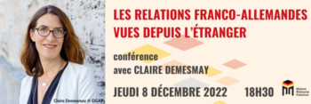 Jeudi 08 décembre 2022 à 18h30 : Conférence avec Claire Demesmay