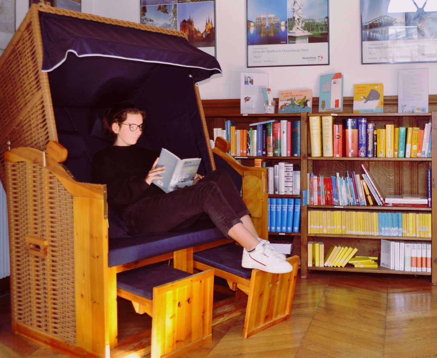 bibliothek nur strandkorb